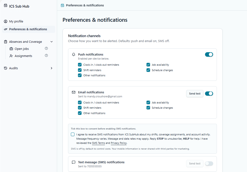 Step 3: Open Notification Preferences