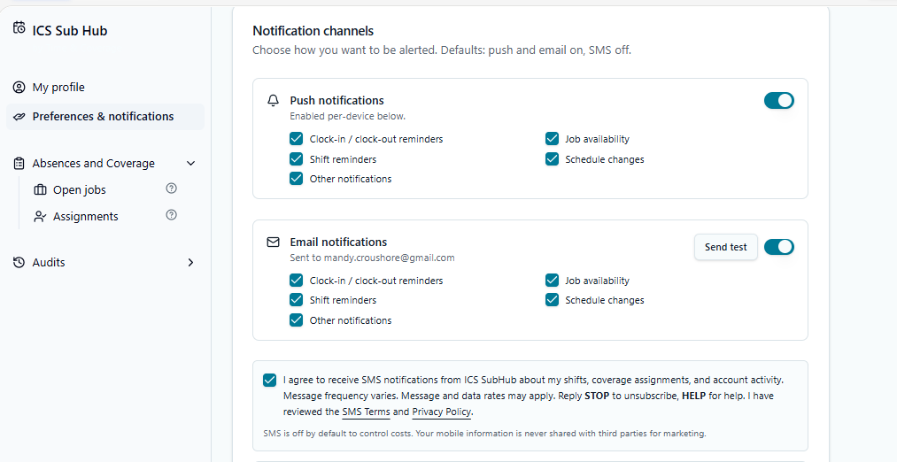 Step 4: Review and check the SMS consent checkbox